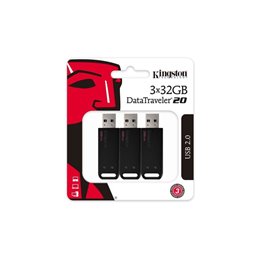 KINGSTONUSB 32GB KS 2.0 DT20/32GB-3P Pack x 3