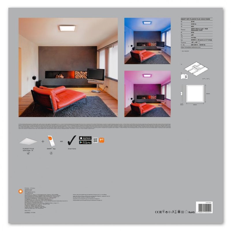 PANOU LED LEDVANCE 4058075525221 45X45CM PANOU LED LEDVANCE 4058075525221 45X45CM