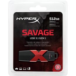 KINGSTONUSB 512GB USB 3.1 HYPERX SAVAGE